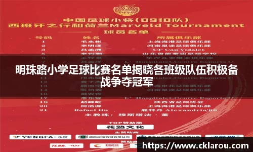 明珠路小学足球比赛名单揭晓各班级队伍积极备战争夺冠军